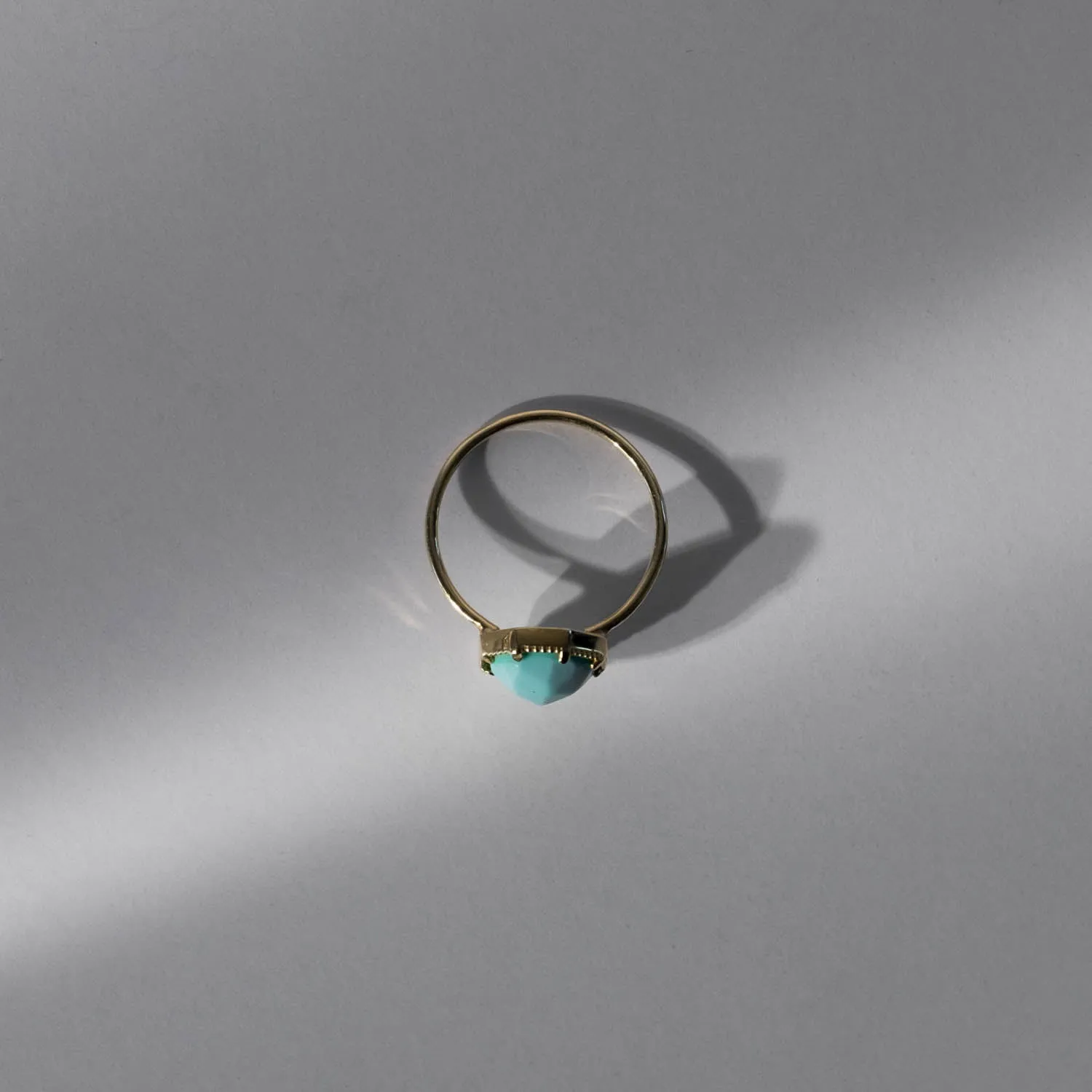 Maman Crown Bezel Turquoise Ring