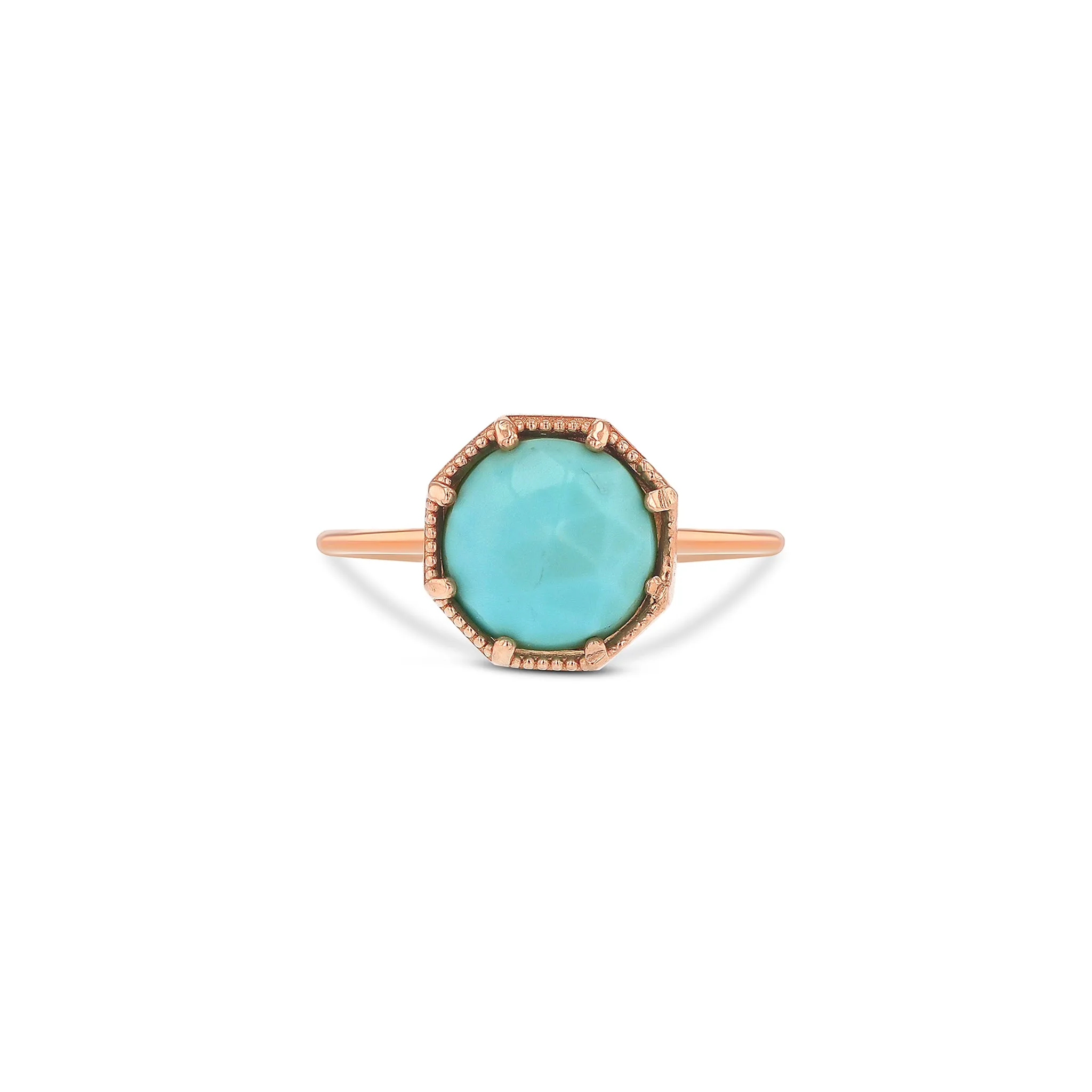 Maman Crown Bezel Turquoise Ring