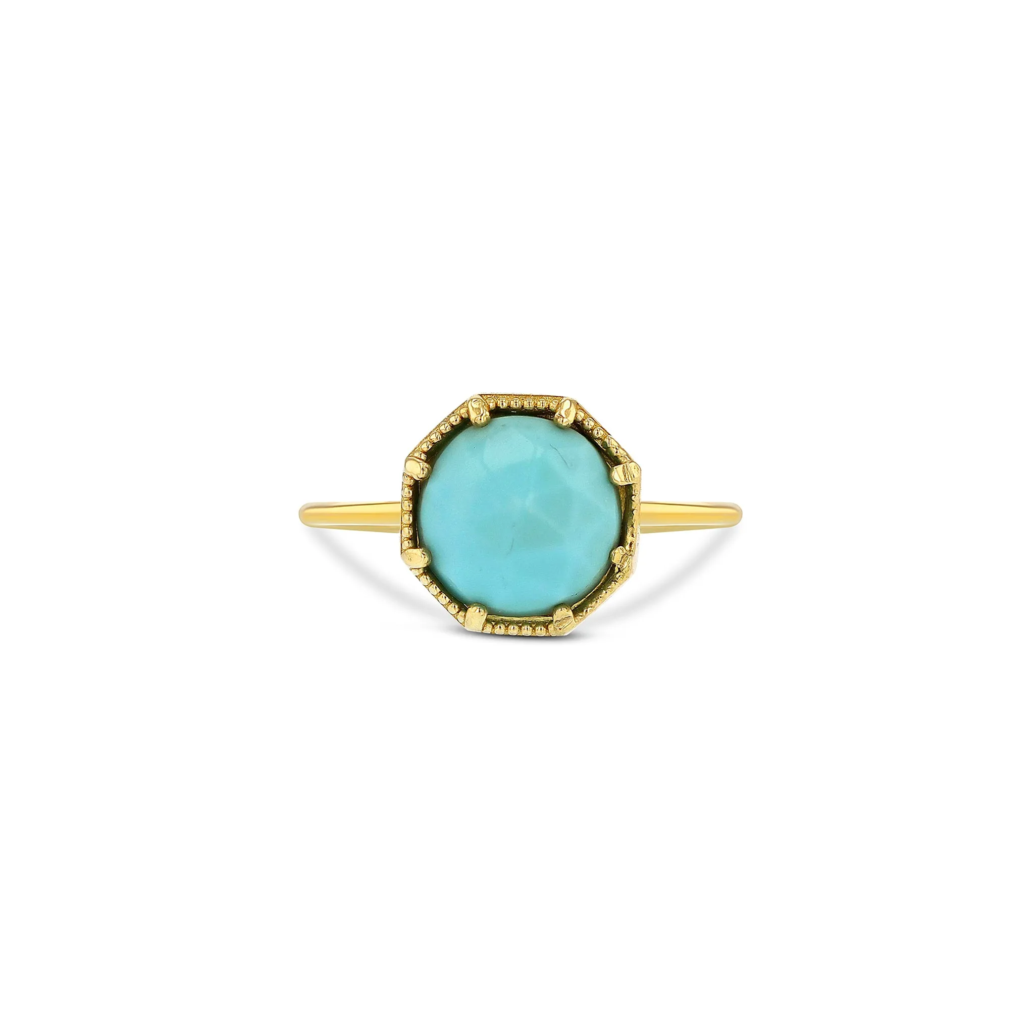 Maman Crown Bezel Turquoise Ring