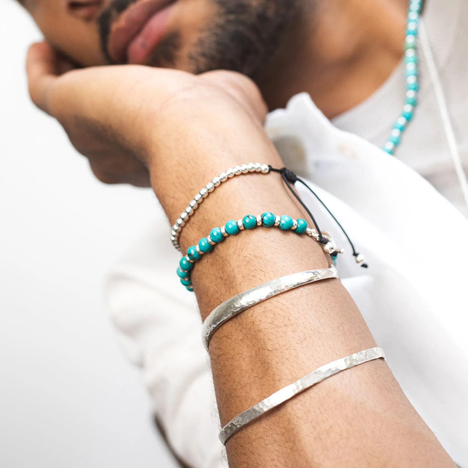 Men's Turquoise Halo Bracelet