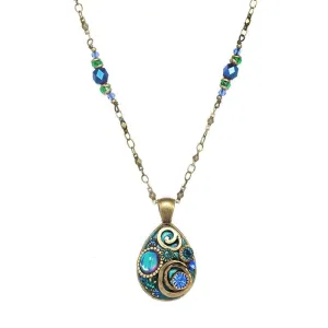 Michal Golan Radiant Emerald Spiral Drop Necklace