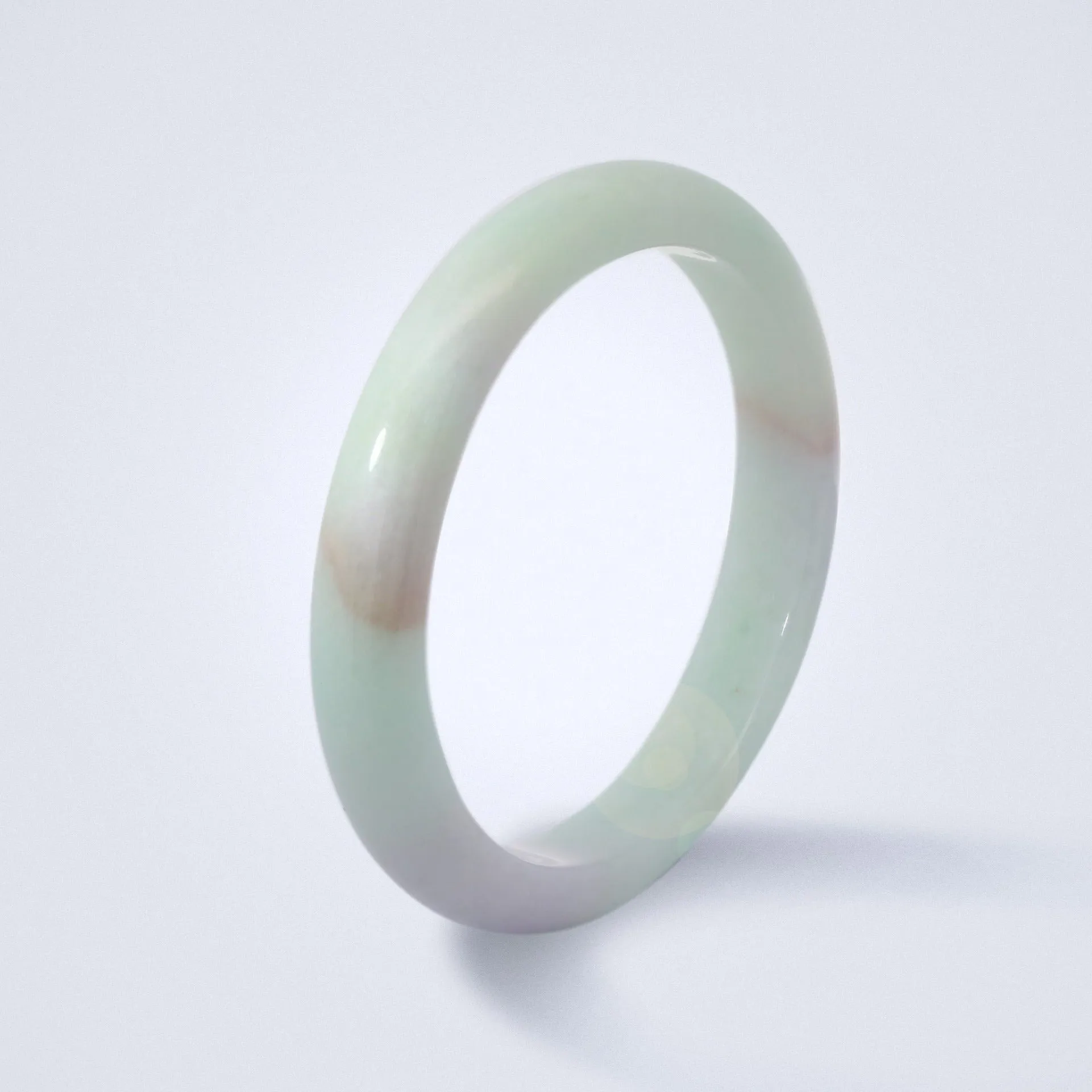 Milky Green & Lavender Jade Bangle