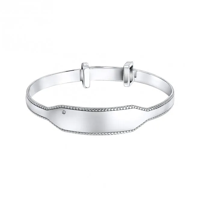 Millegrain Edge Small Expanding Bangle With Diamond B5483