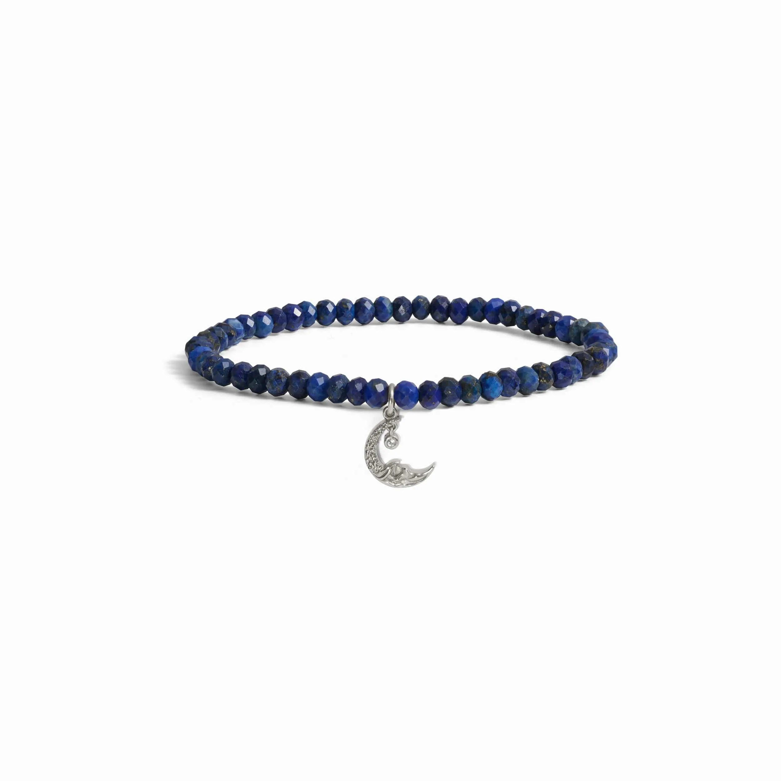 Moon Wave Lapis Beaded Bracelet