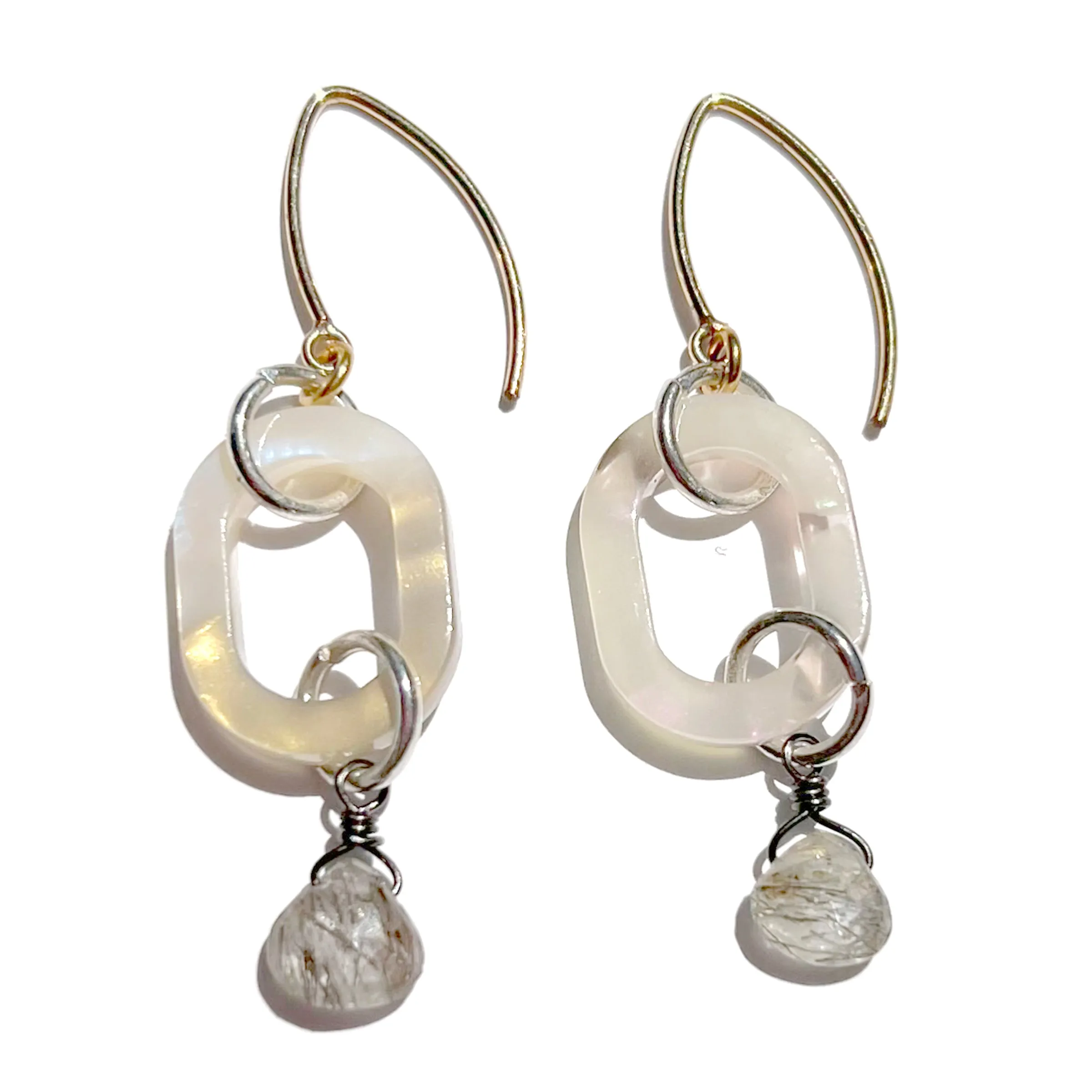 MPR x IMAGINARIUM: Tourmalinated Quartz with Opalescent Chain Earrings