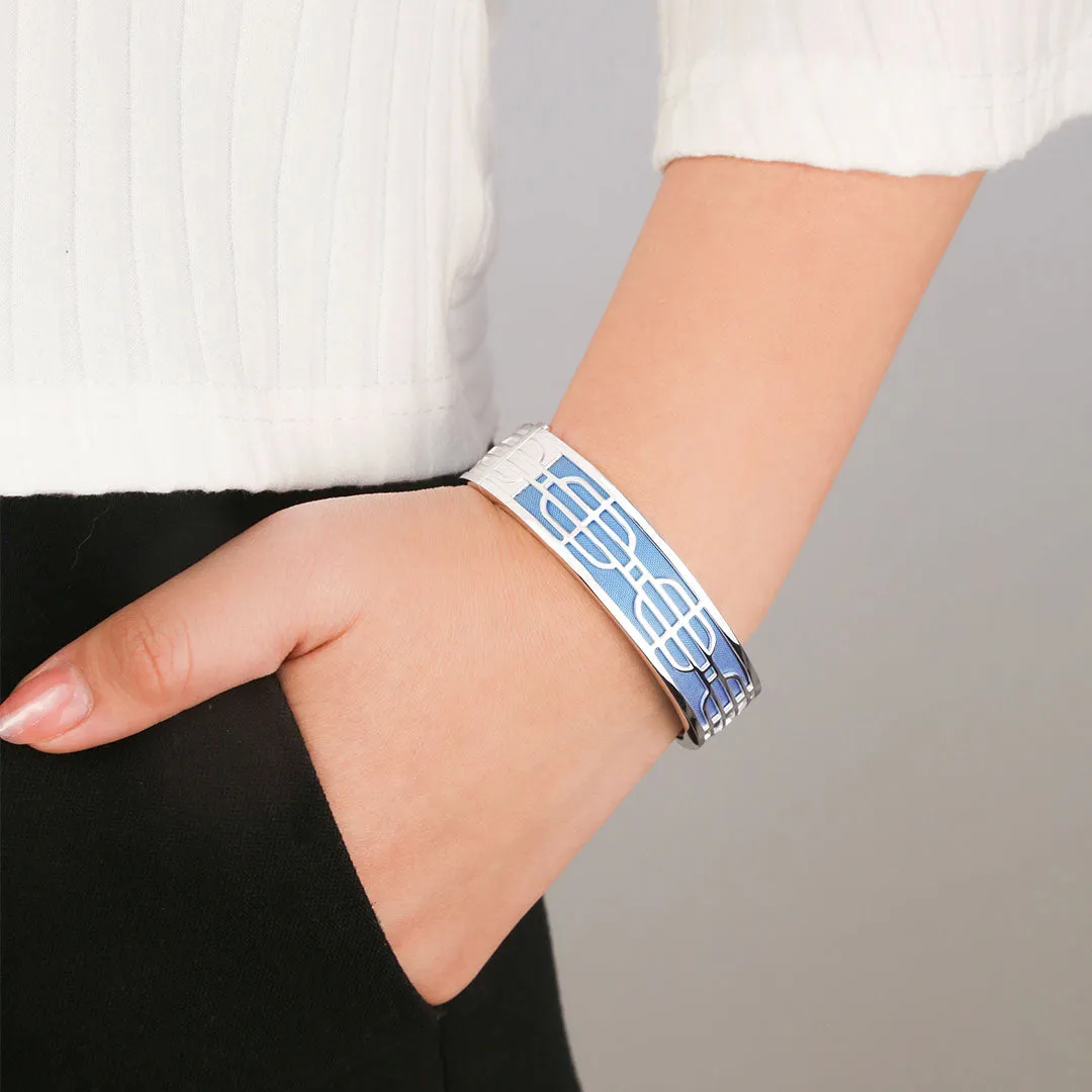 Nanyang Dream Bangle - Gazebo Blue - Sterling Silver