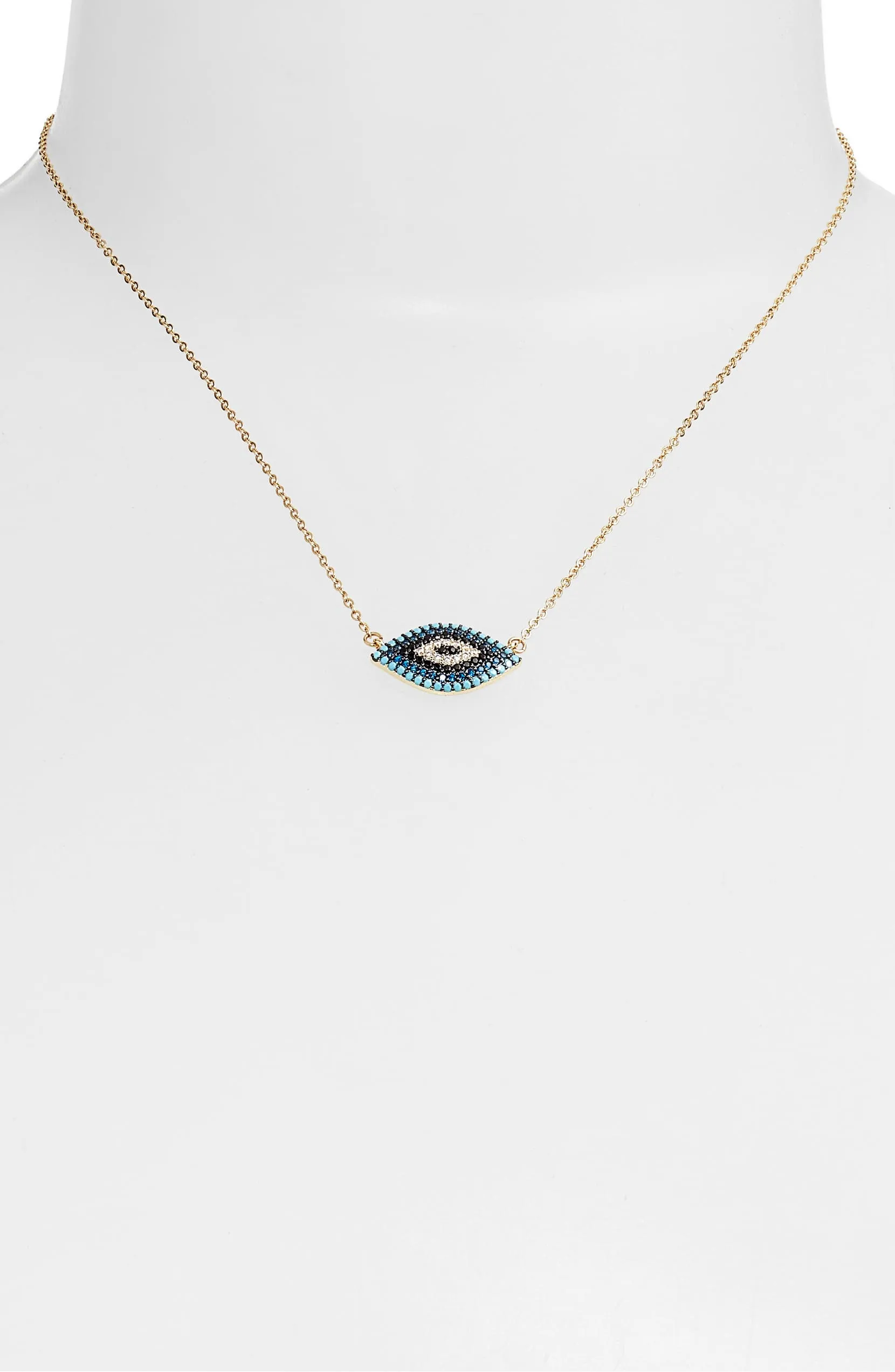 Pave Evil Eye Necklace