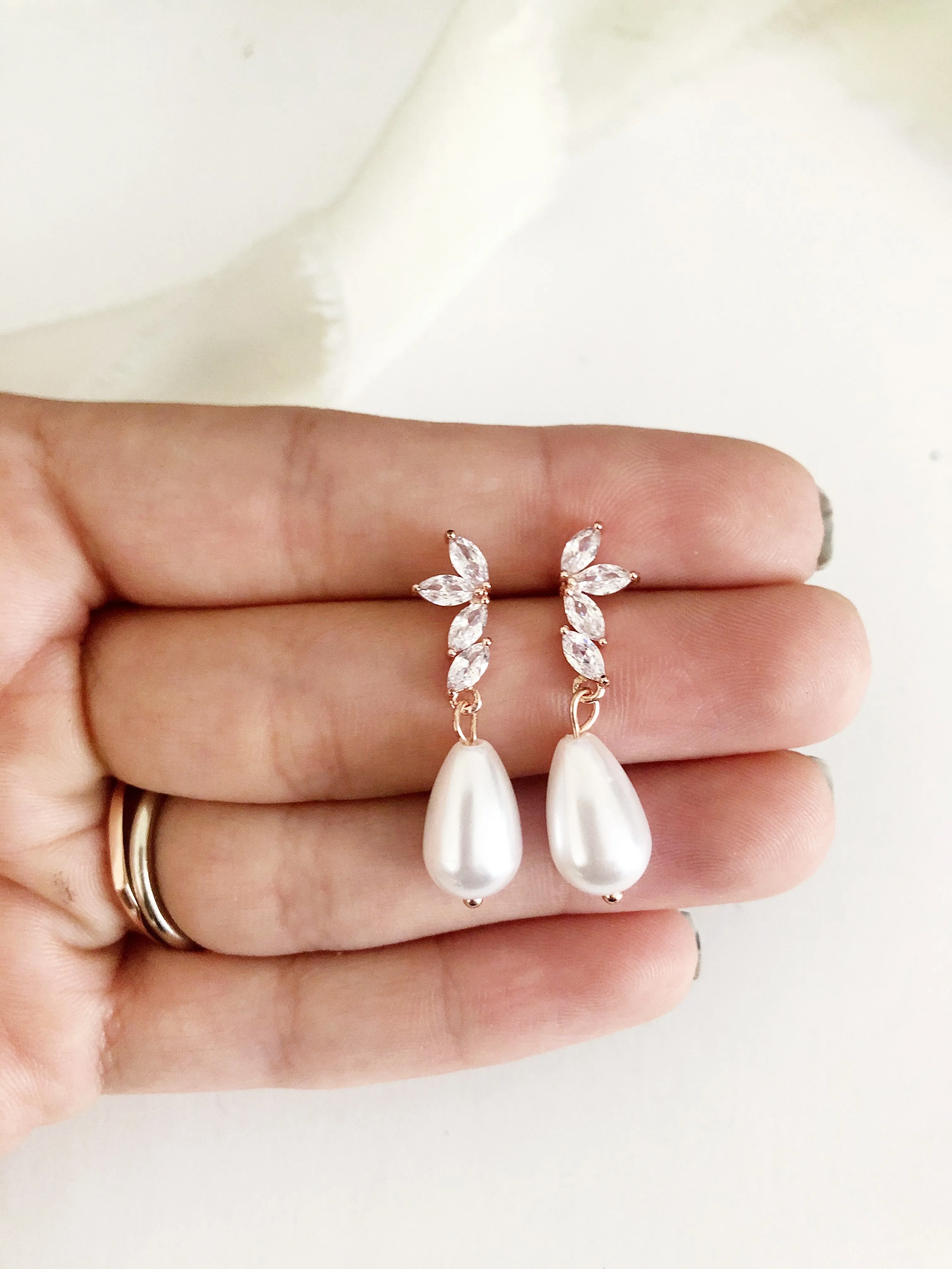 Pina Simple Pearl Drop Earrings