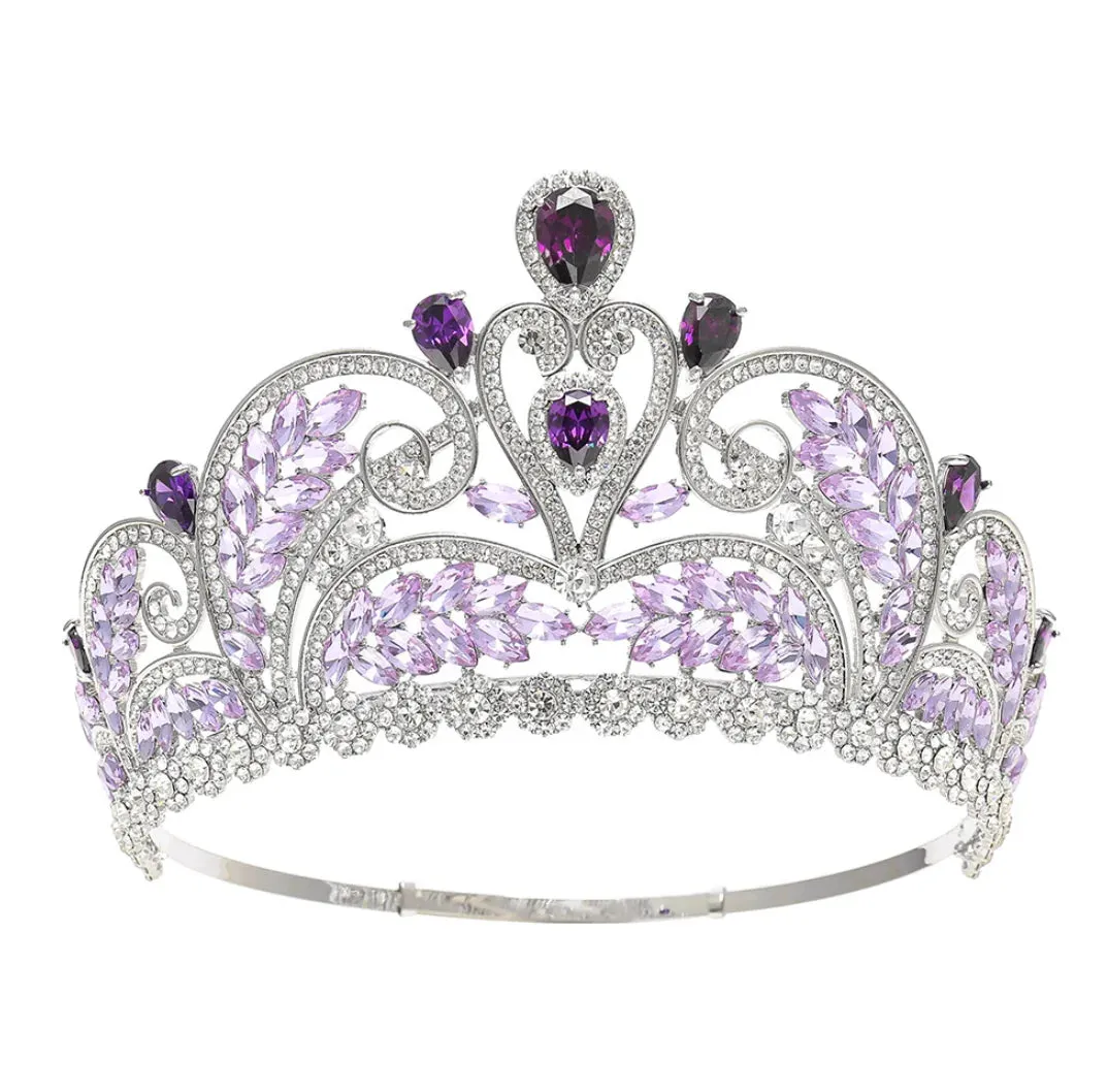 Quinceañera Birthday Party Tiara Colorful Crystal Crown