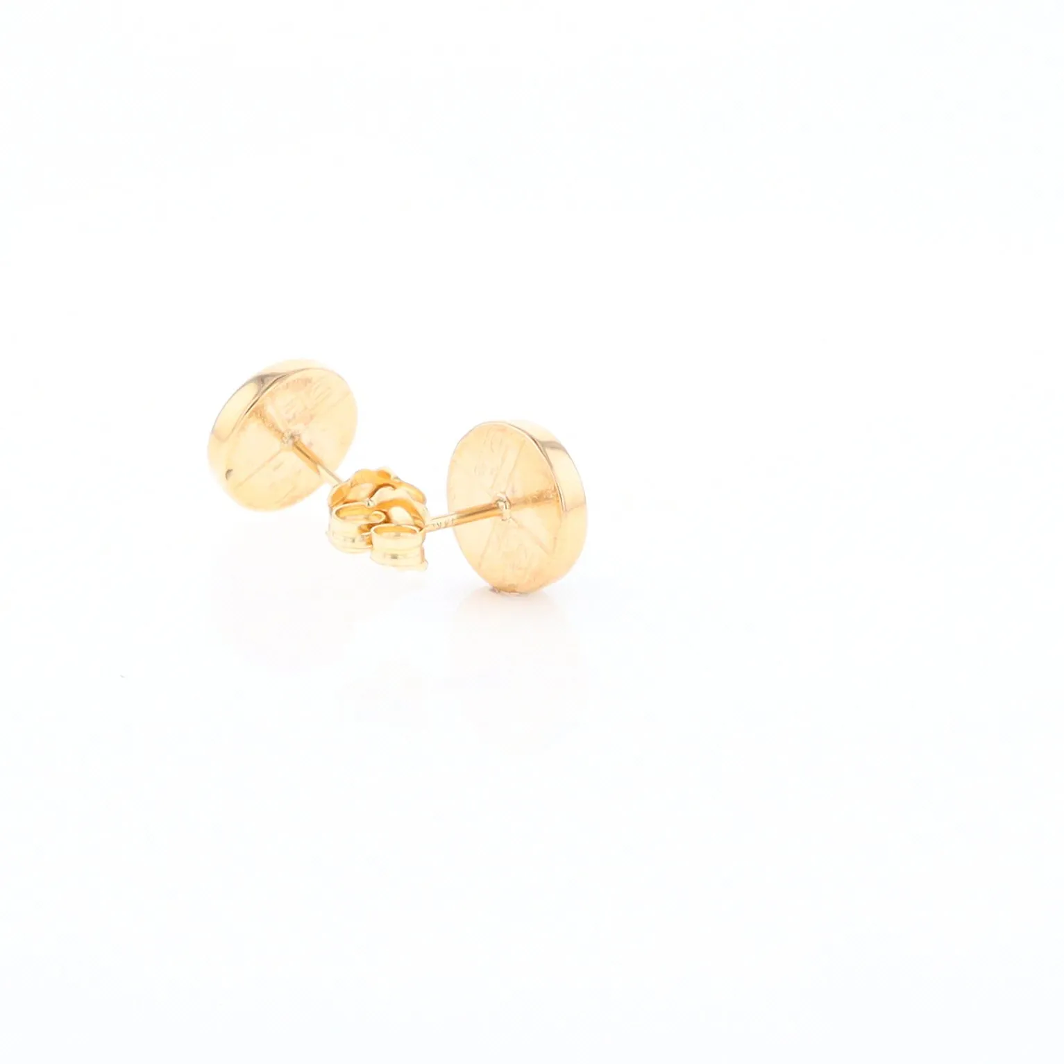 Round Historic Quartz Stud Earrings