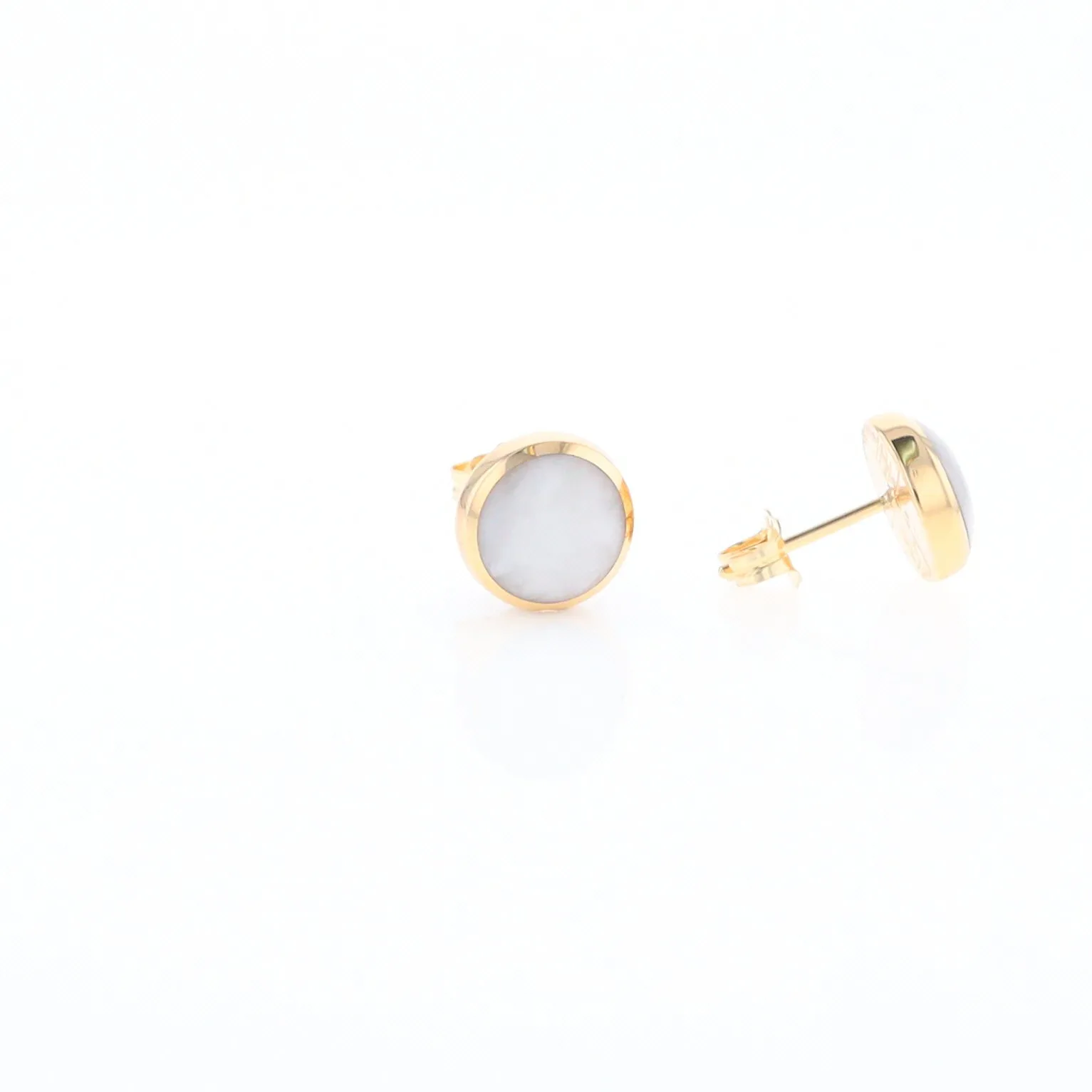 Round Historic Quartz Stud Earrings