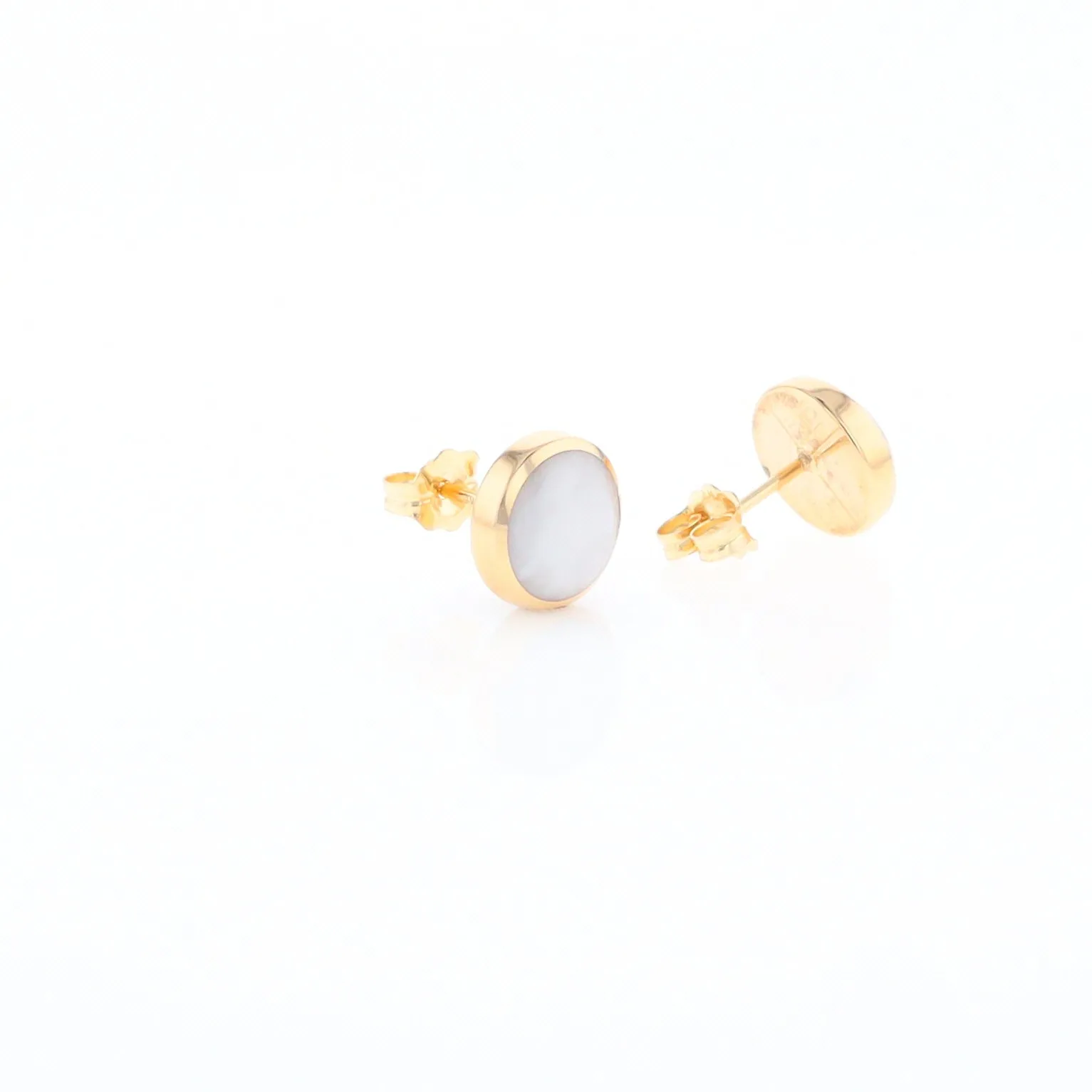 Round Historic Quartz Stud Earrings