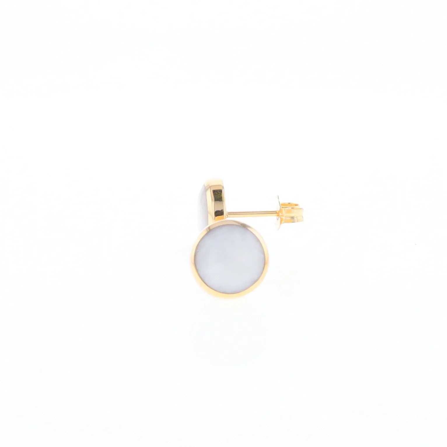 Round Historic Quartz Stud Earrings