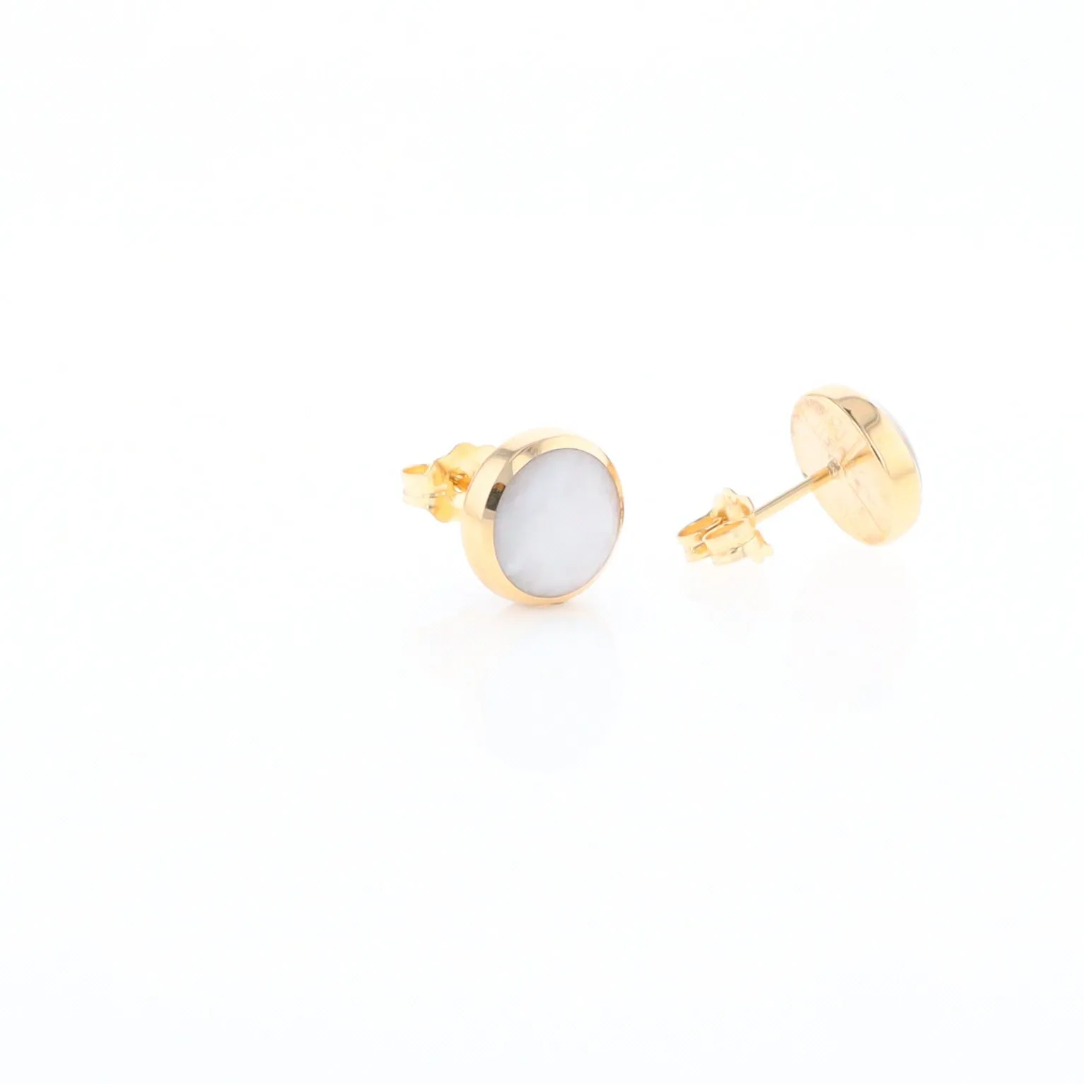 Round Historic Quartz Stud Earrings