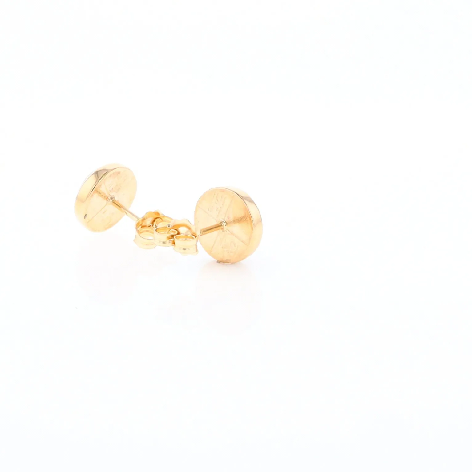 Round Historic Quartz Stud Earrings