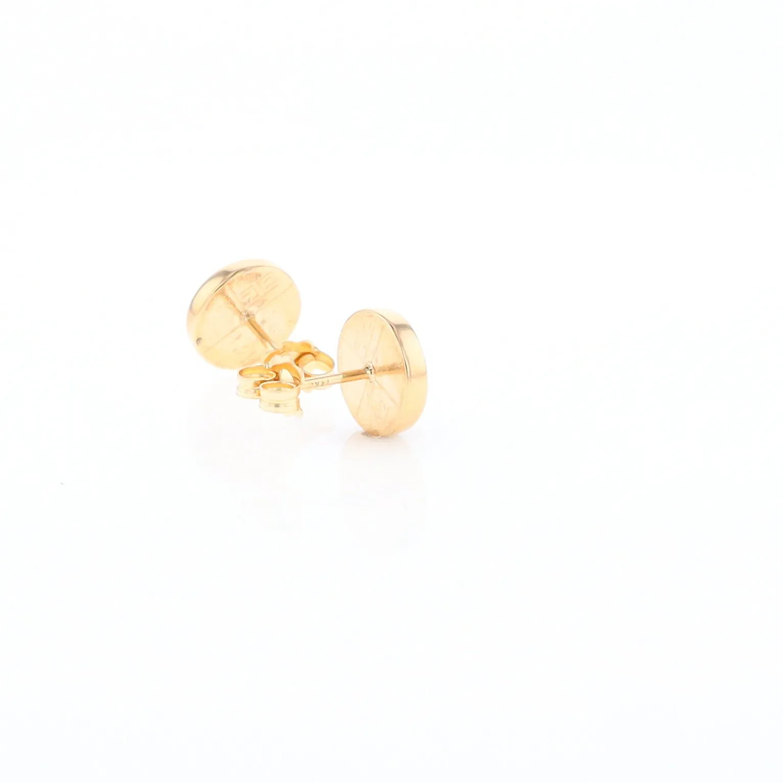 Round Historic Quartz Stud Earrings