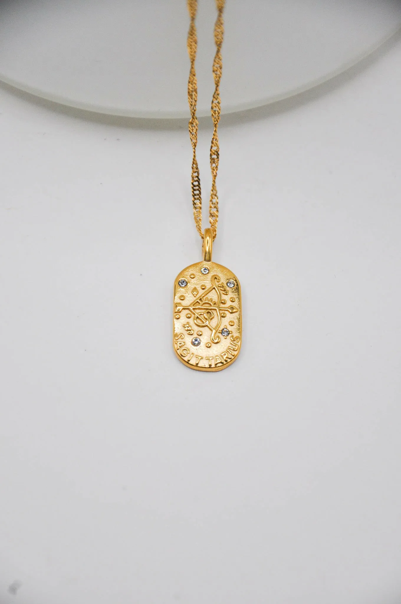 Sagittarius 18k Gold Zodiac Pendent Necklace