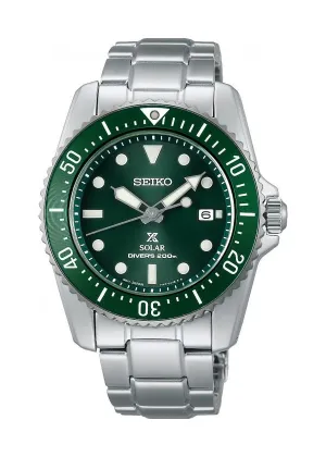 SEIKO PROSPEX SOLAR DIVERS GREEN DIAL STAINLESS STEEL SNE583P