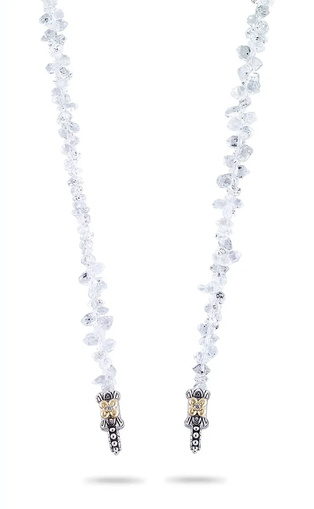 Signature Collection Bead Necklace – Herkimer Diamond & Diamond (Advanced Order)