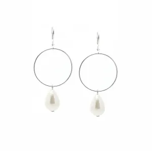 Signature Pearl Earrings - Silver