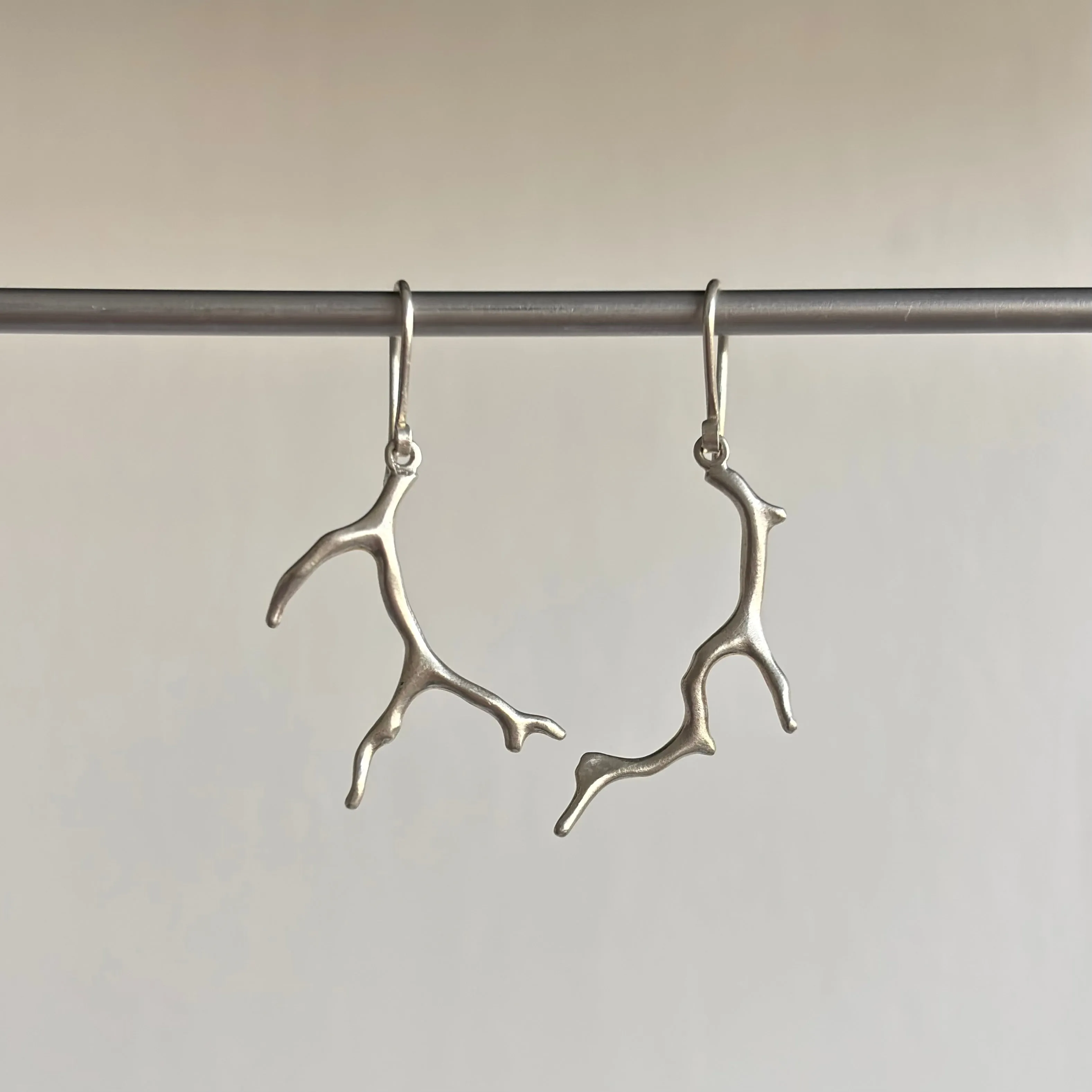 Silver Branch Coral Ruthie B. Earrings