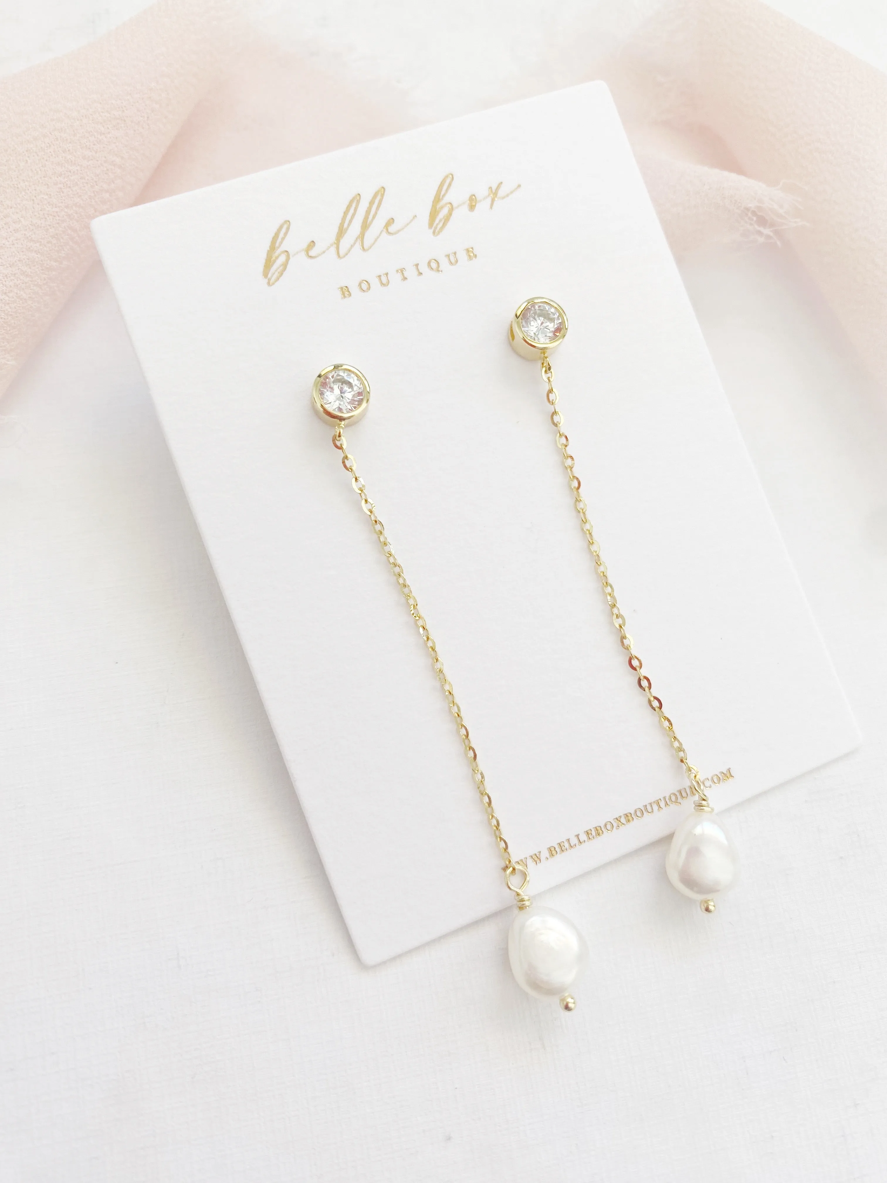 Stezia Fresh Water Pearl Drop Earrings