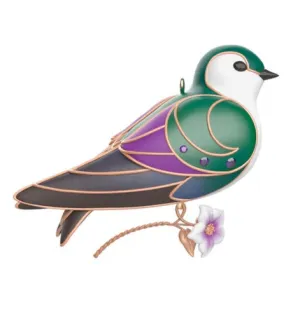 The Beauty of Birds Violet-Green Swallow Ornament