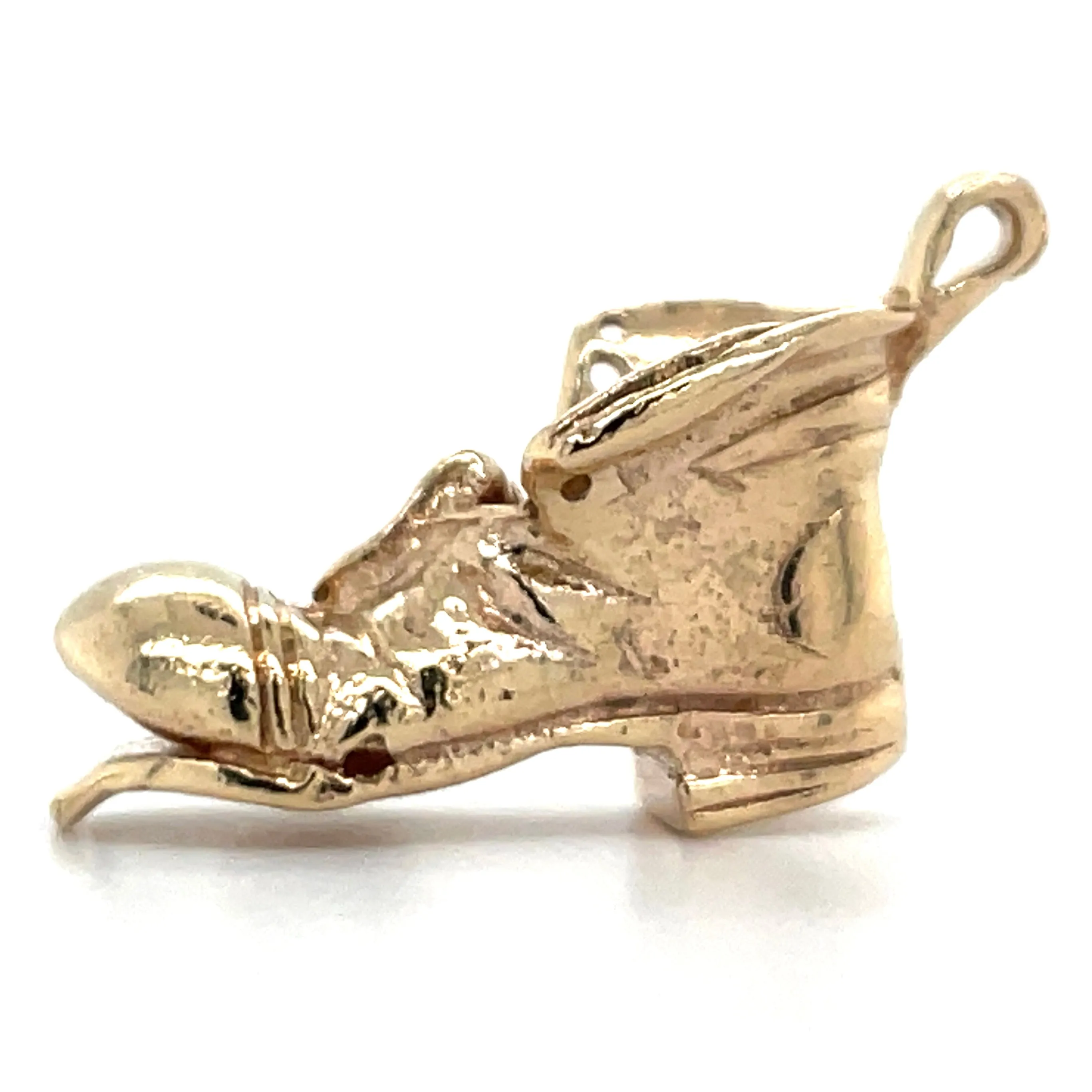 Vintage 9ct Yellow Gold Torn Boot Charm