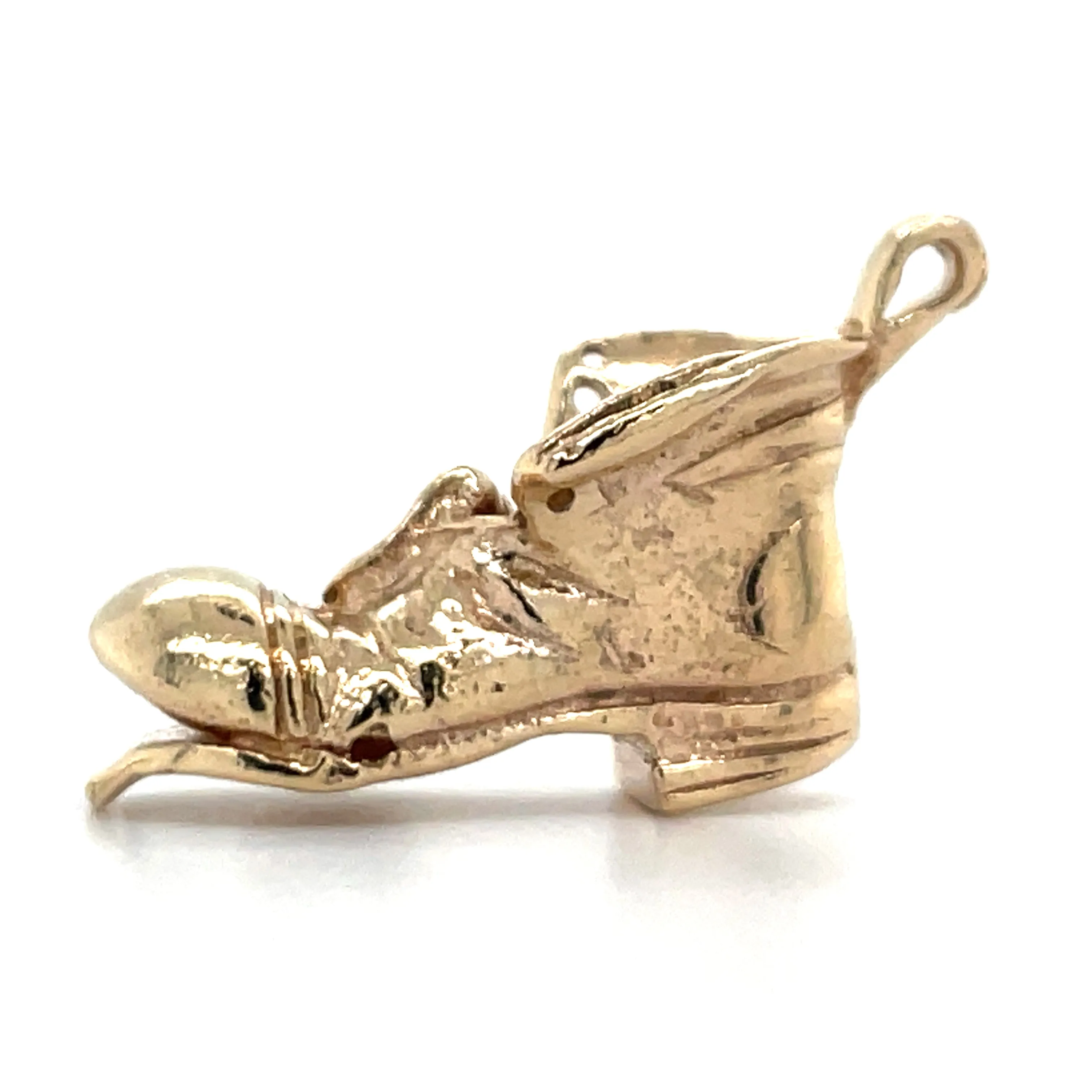 Vintage 9ct Yellow Gold Torn Boot Charm