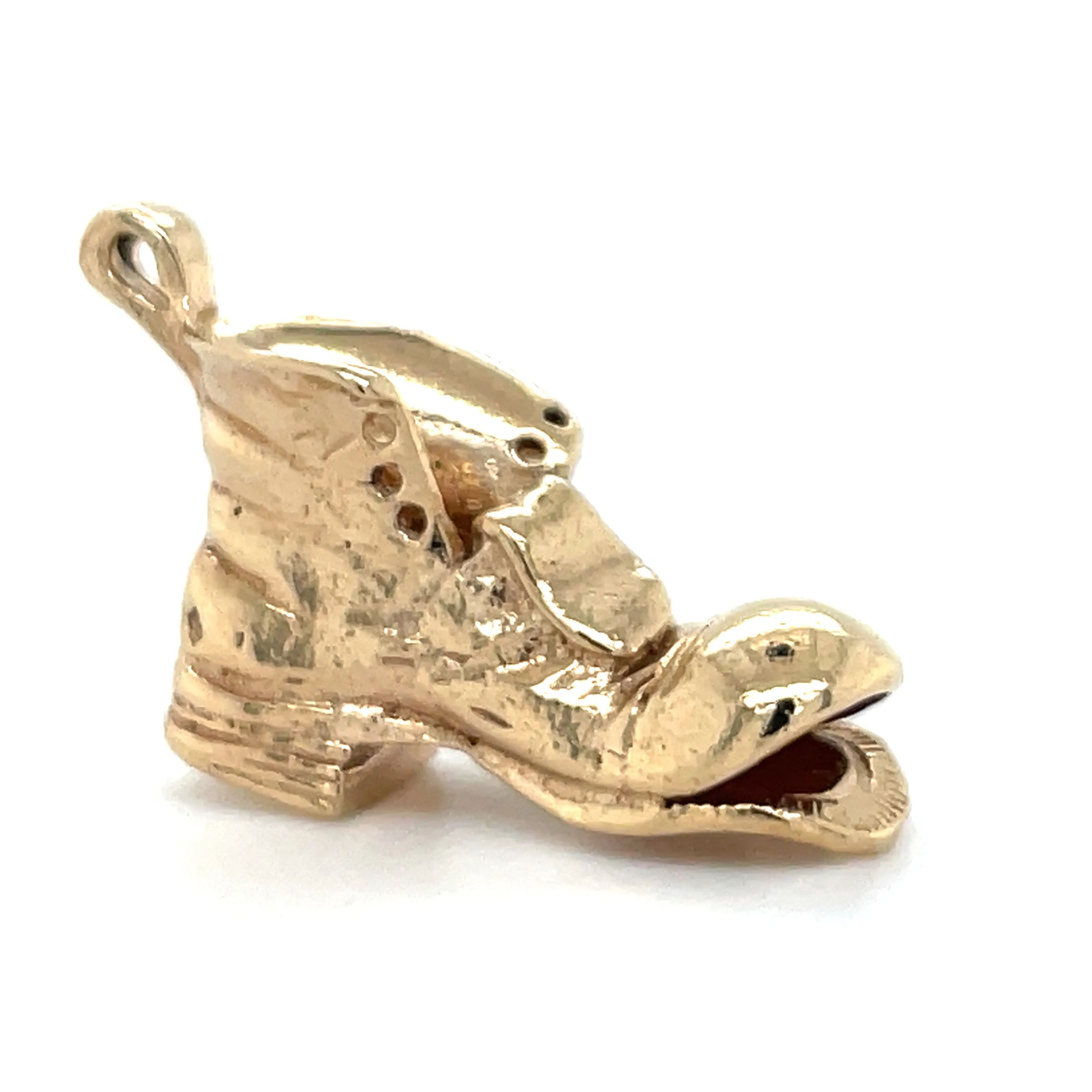 Vintage 9ct Yellow Gold Torn Boot Charm