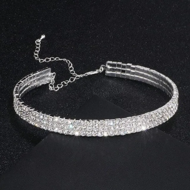 Wedding Jewelry Classic Crystal Jewelry Set for Bride with Shining Crystal