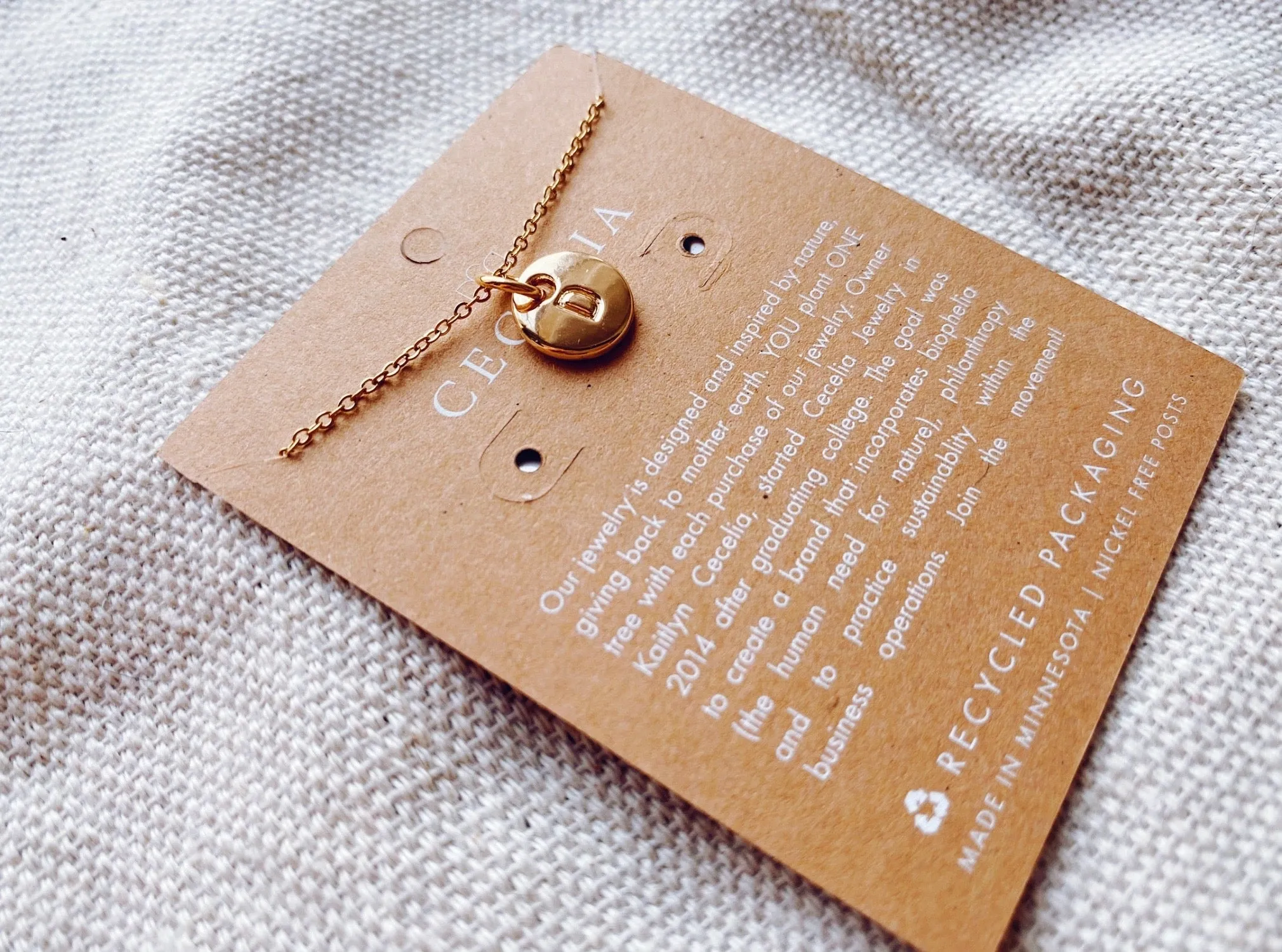 Written In Gold Initial Charm Necklace